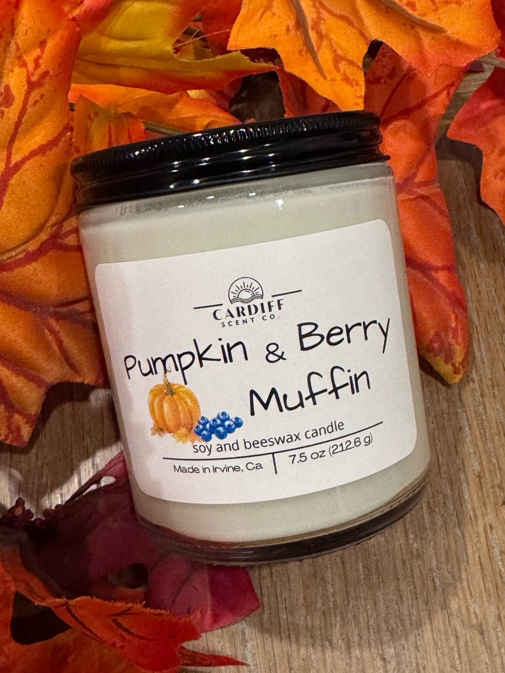 Pumpkin & Berry Muffin Soy-Beeswax Candle